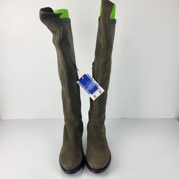 Over the knee waterproof Suede stretch Boots - Picture 9 of 16